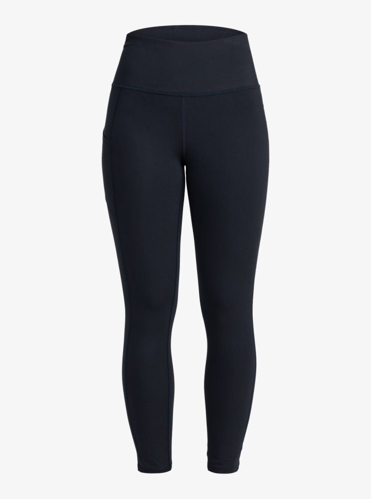 Leggings Roxy Heart Into It Technical Grise Foncé Femme | AYV-23785490