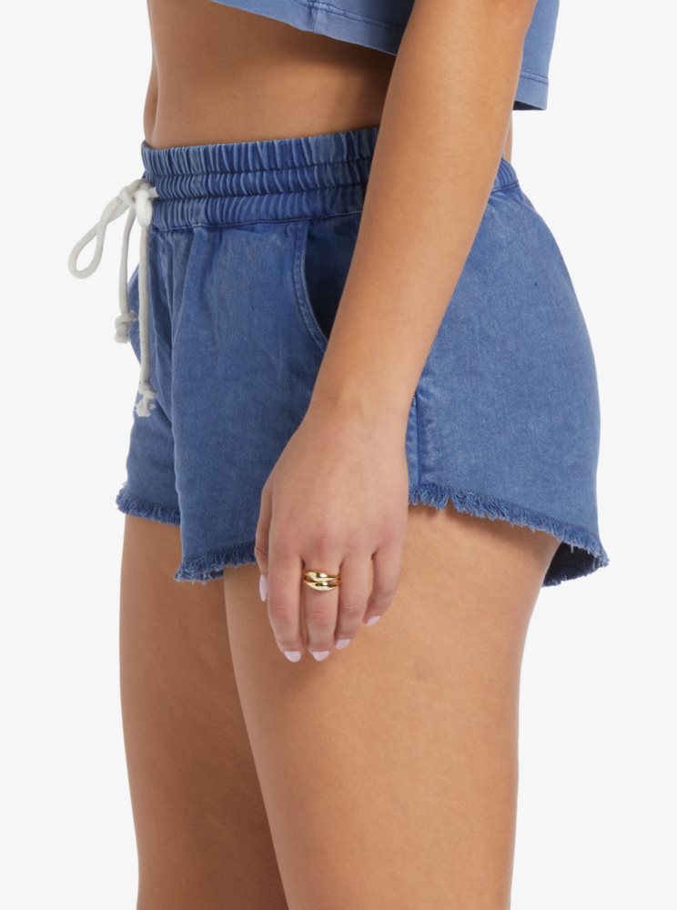 Shorts Roxy Scenic Route Elastic Bleu Femme | UYD-28543643