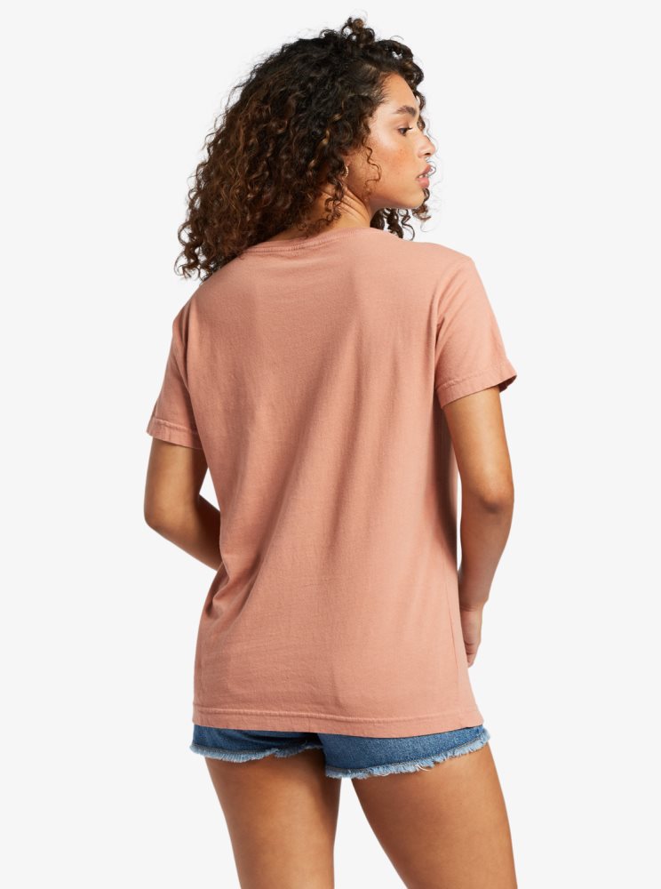 T Shirts Roxy Endless Sunshine Oversized Rose Femme | BSX-13207375