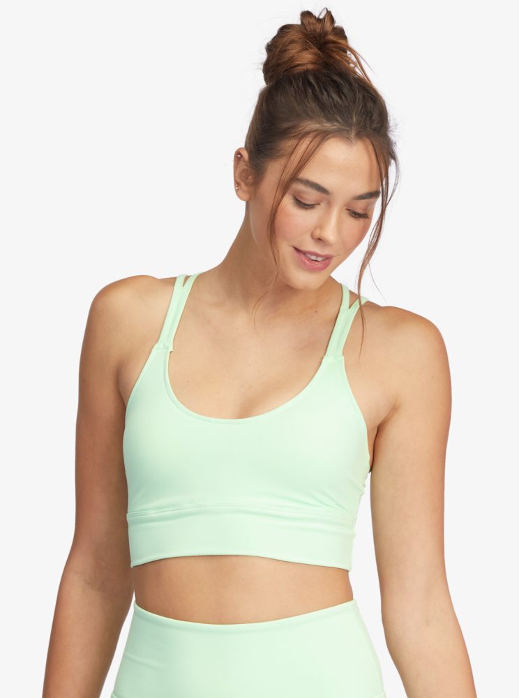 Soutien Gorge Sport Roxy Kaileo Elongated Vert Femme | UPC-68732138