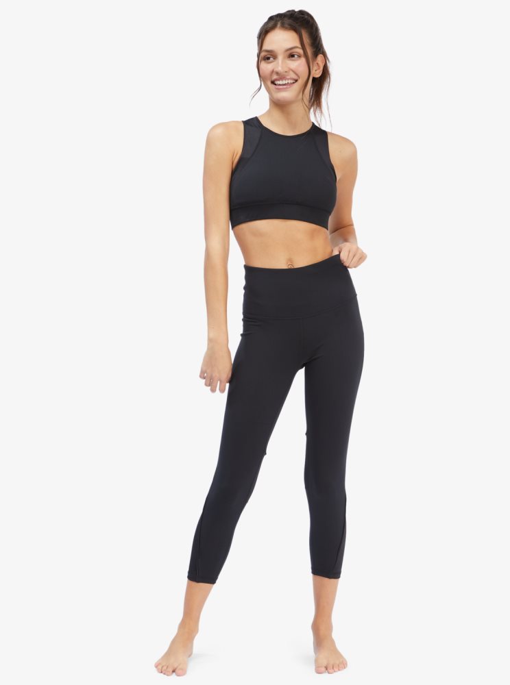 Leggings Roxy Interstellar Disco Fitness Grise Foncé Femme | EKS-17595539