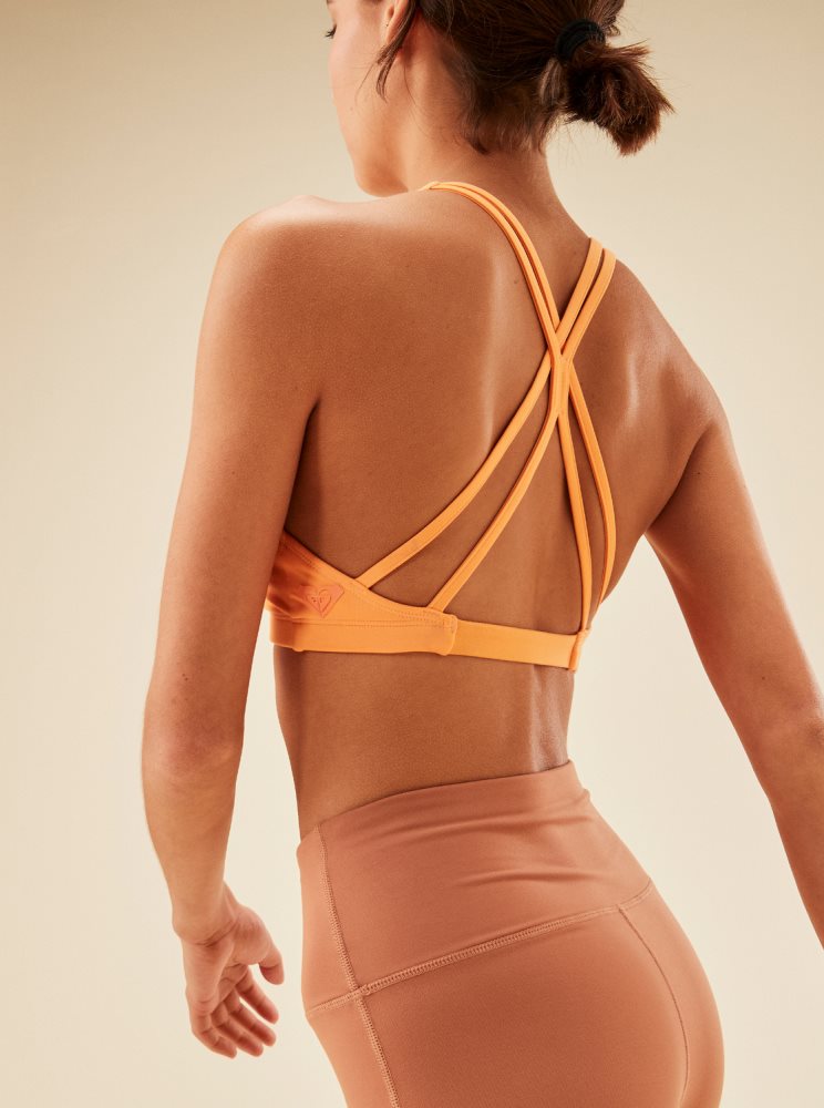 Soutien Gorge Sport Roxy Heart Into It Orange Femme | AUM-92570835