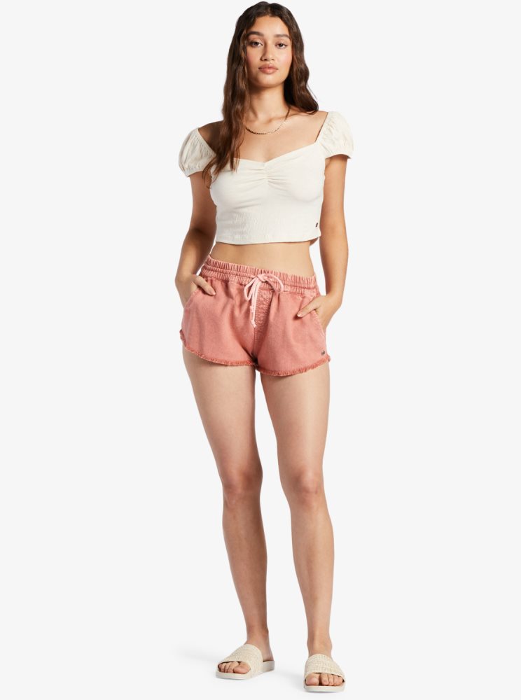 Shorts Roxy Scenic Route Elastic Rose Femme | QLQ-88541381