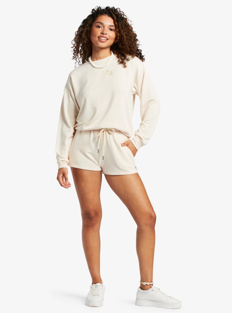 Sweats Roxy Surfing By Moonlight Lounge Blanche Femme | SUK-87527287