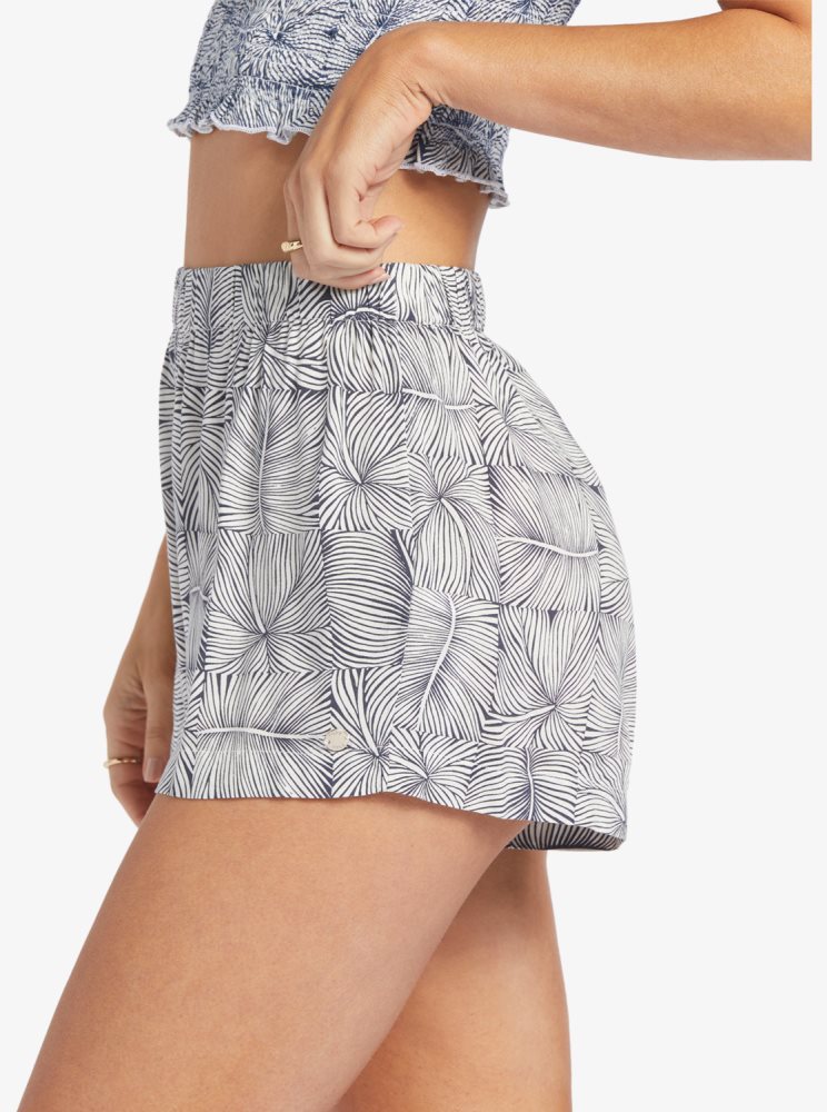 Shorts Roxy Easy Does It High Taille Indigo Femme | VHH-61970897