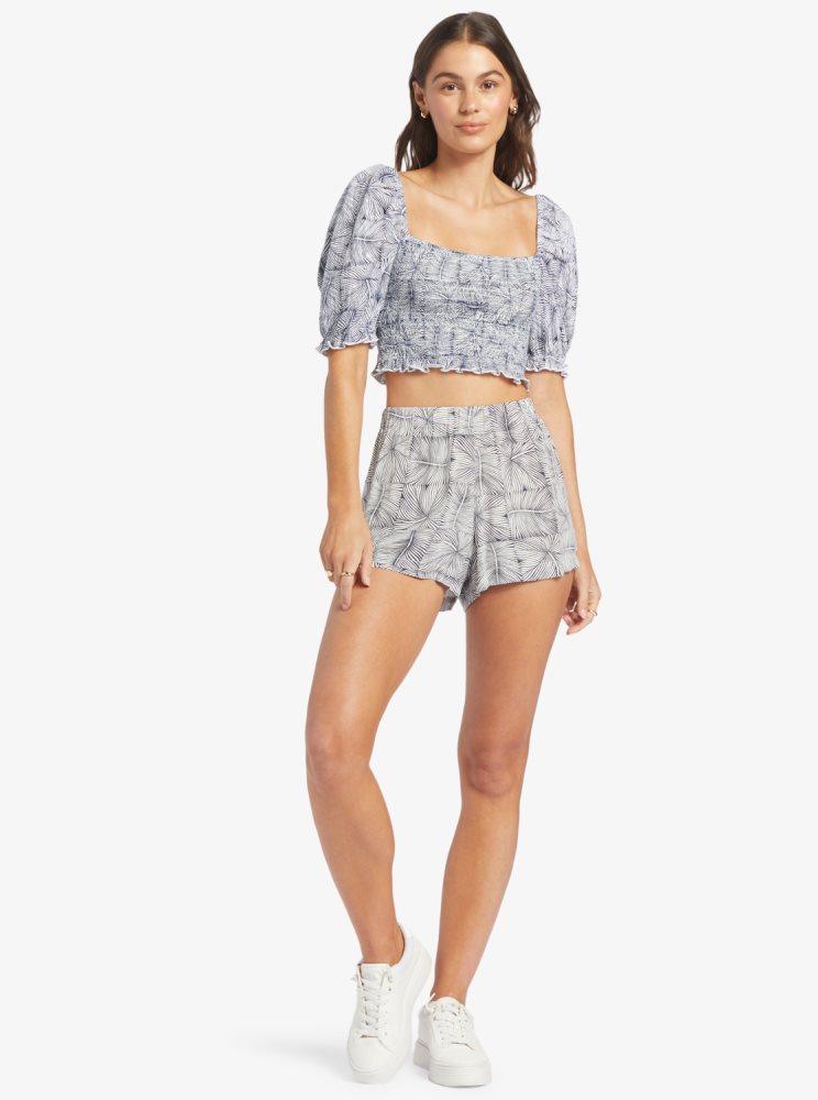 Shorts Roxy Easy Does It High Taille Indigo Femme | VHH-61970897