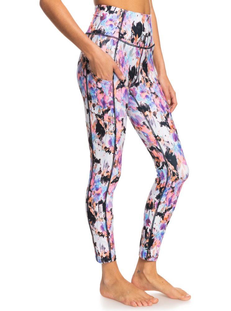 Leggings Roxy Heart Into It Technical Grise Foncé Femme | UHF-21619215