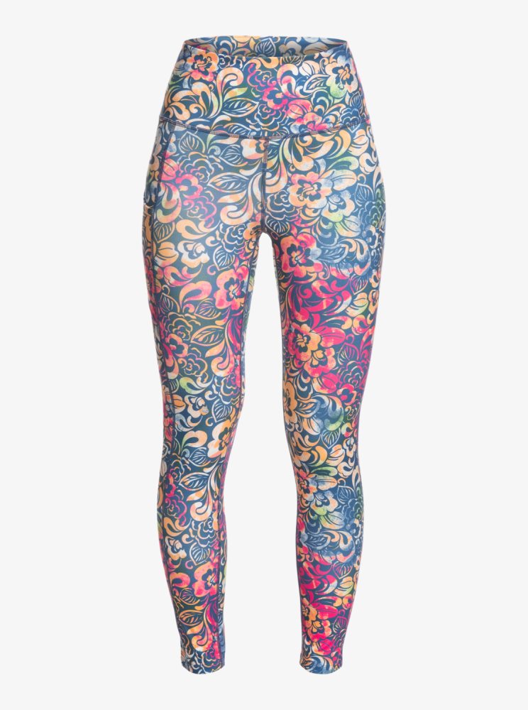 Leggings Roxy Heart Into It Technical Grise Foncé Femme | UHF-21619215