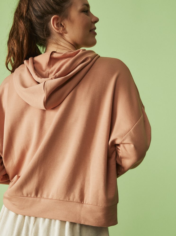 Sweat à Capuche Roxy Surfing By Daylight Lounge Rose Femme | TUZ-84651730