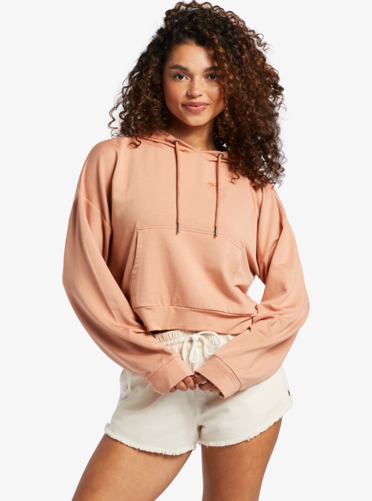 Sweat à Capuche Roxy Surfing By Daylight Lounge Rose Femme | TUZ-84651730