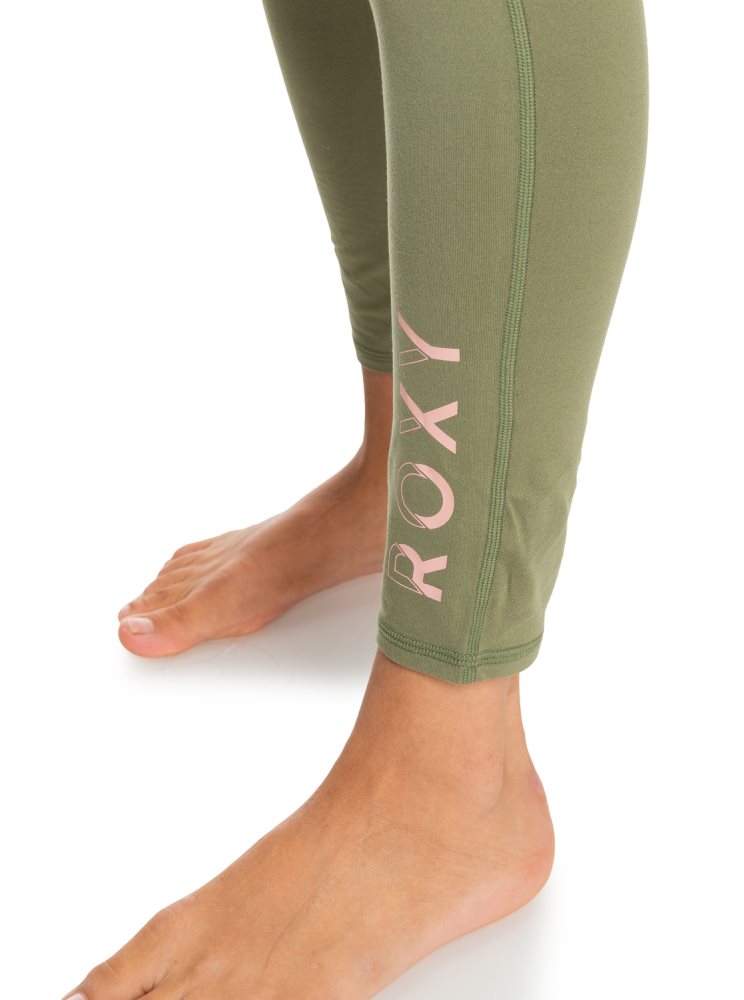 Leggings Roxy Good Morning Midnight Workout Vert Foncé Femme | HCF-15697098