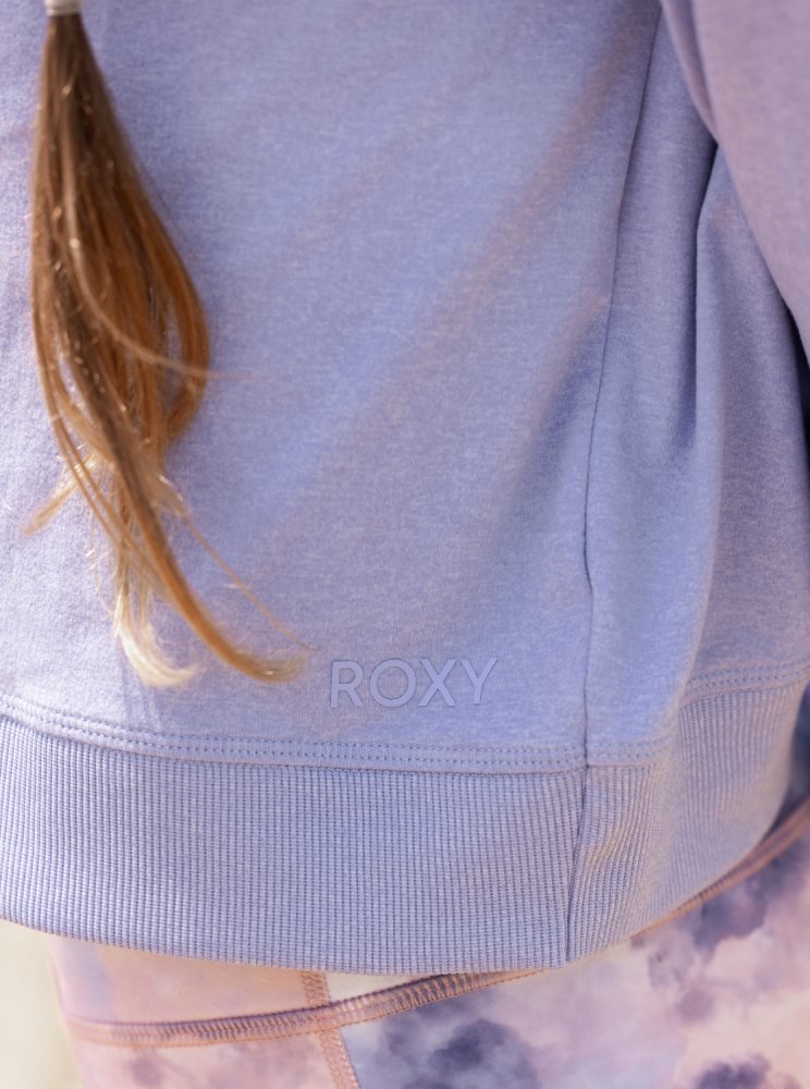 T Shirts Roxy Sun Might Shine Long Sleeve Bleu Femme | HTT-51044137