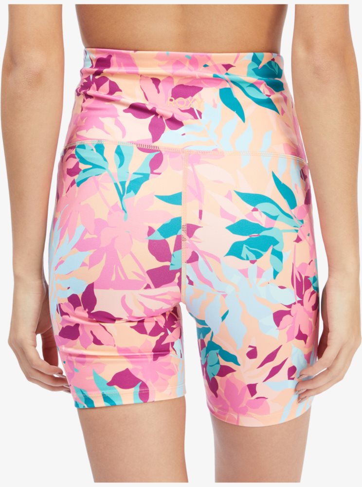 Shorts Roxy Kaileo High Waisted Vélo Blanche Orange Rose Femme | VHW-02020961