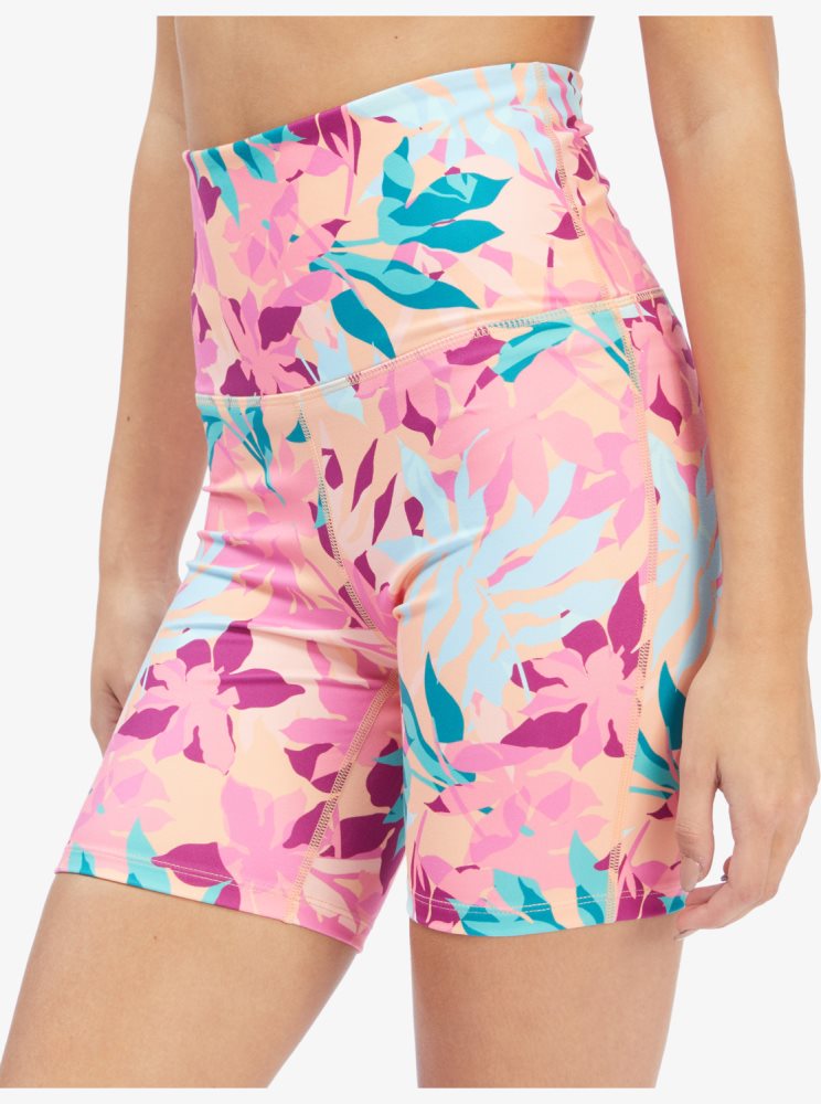 Shorts Roxy Kaileo High Waisted Vélo Blanche Orange Rose Femme | VHW-02020961