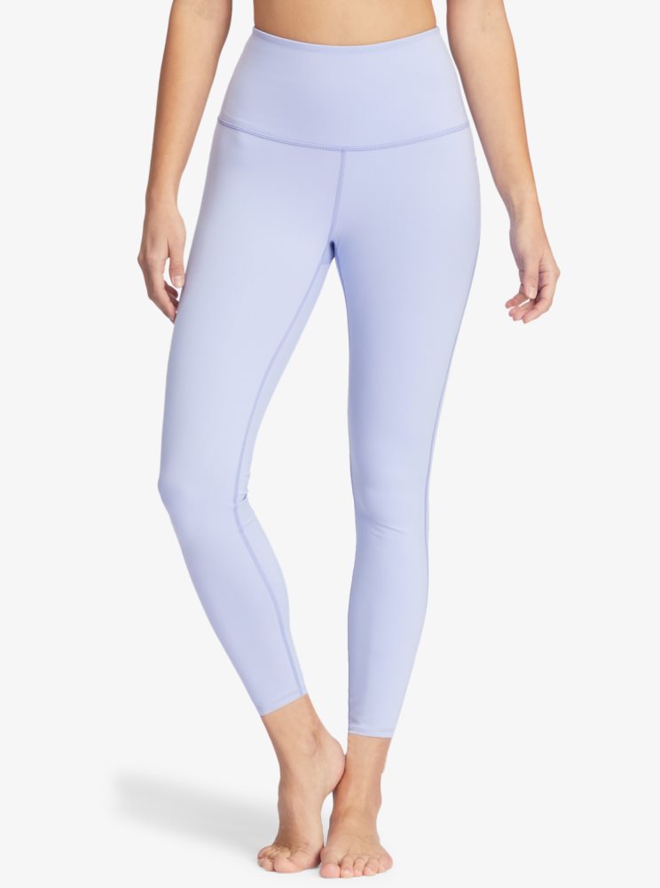 Leggings Roxy Kaileo High Waisted Ankle Length Workout Bleu Femme | SMT-62708016