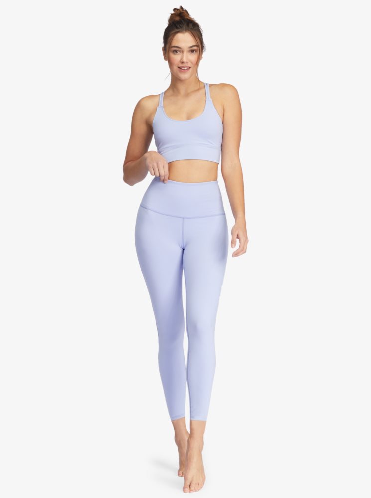 Leggings Roxy Kaileo High Waisted Ankle Length Workout Bleu Femme | SMT-62708016