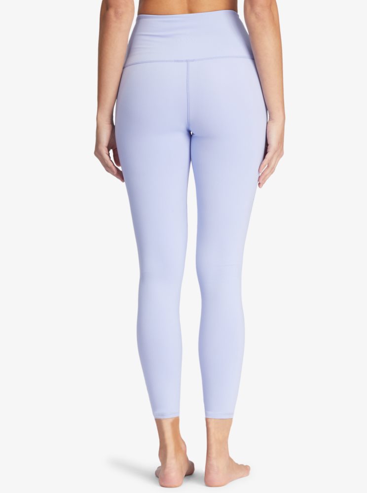 Leggings Roxy Kaileo High Waisted Ankle Length Workout Bleu Femme | SMT-62708016