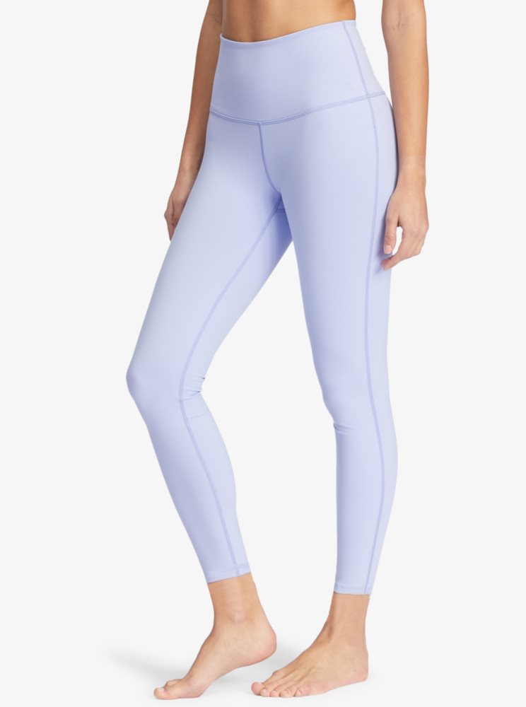 Leggings Roxy Kaileo High Waisted Ankle Length Workout Bleu Femme | SMT-62708016