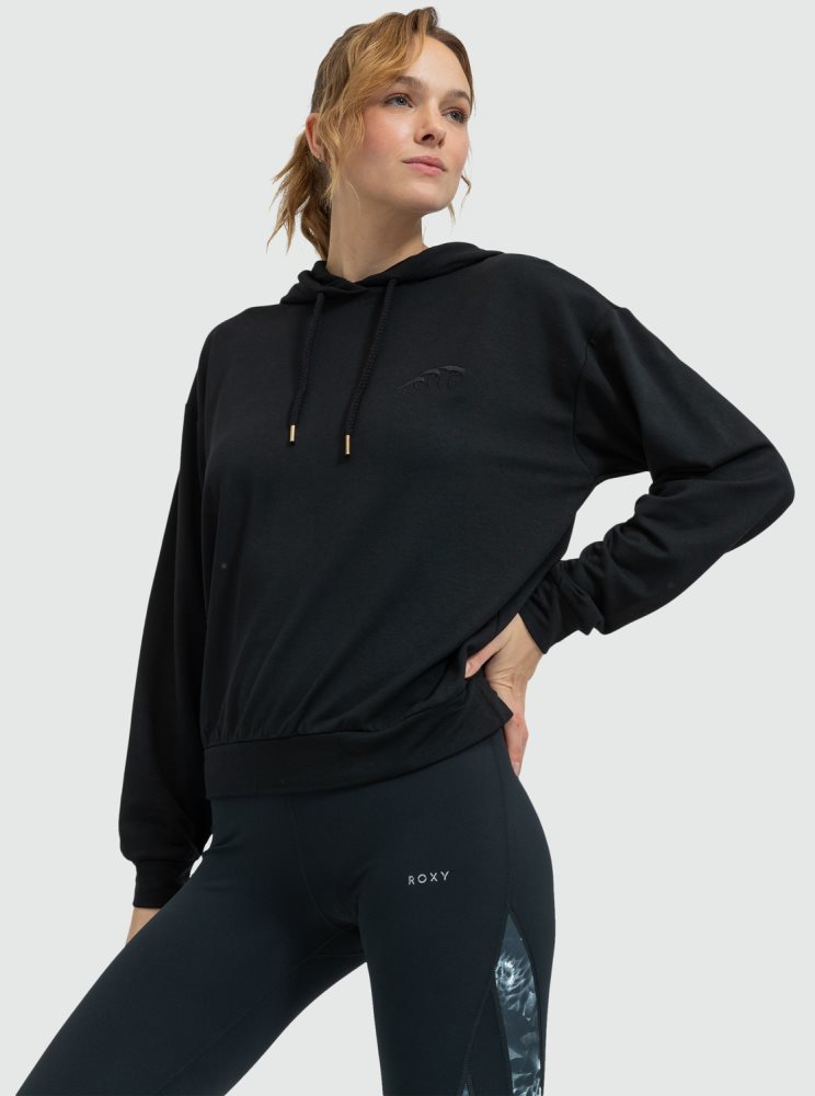 Sweat à Capuche Roxy Surfing By Moonlight Long Sleeve Lounge Grise Foncé Femme | RZK-38333082