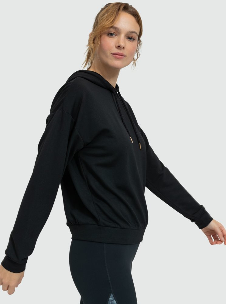 Sweat à Capuche Roxy Surfing By Moonlight Long Sleeve Lounge Grise Foncé Femme | RZK-38333082