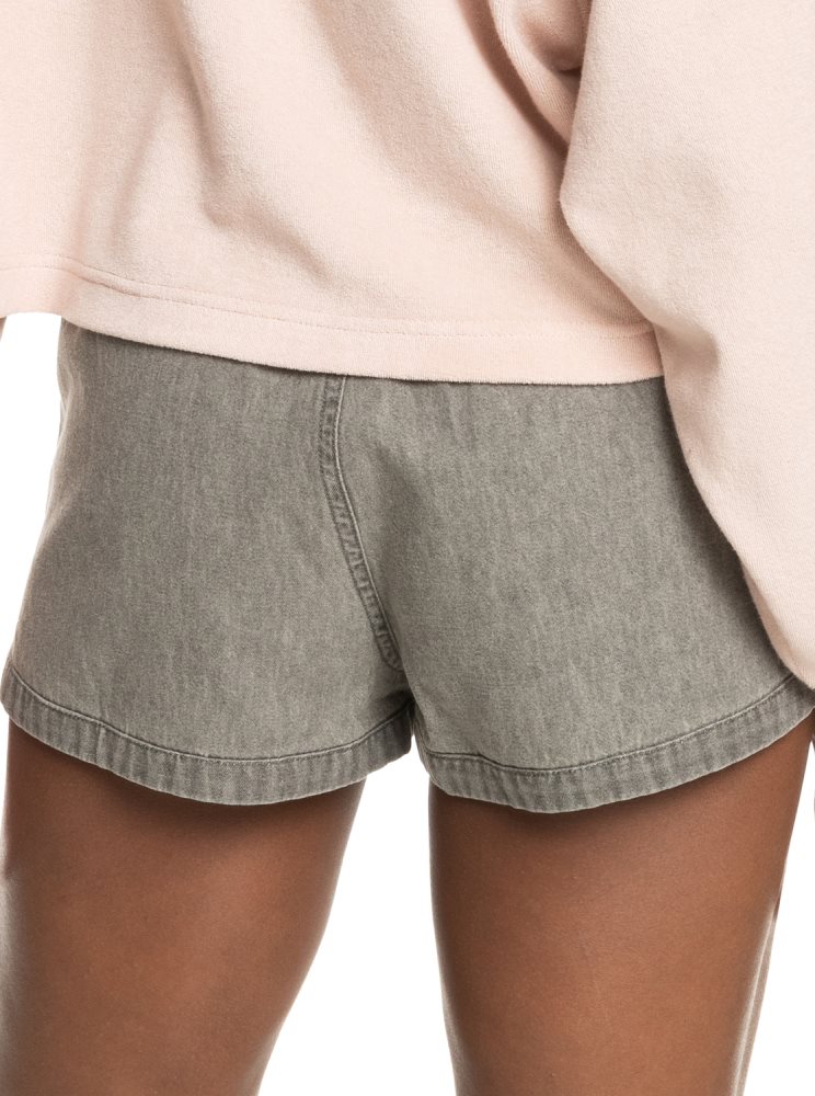 Shorts Roxy New Impossible Denim Grise Clair Femme | EKL-36892087