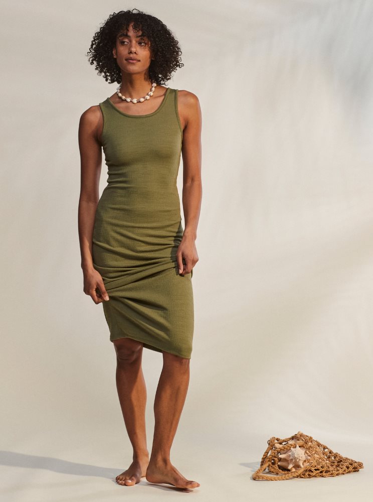 Peignoir Roxy Good Keepsake Lanières Midi Vert Olive Vert Femme | DAU-64597119