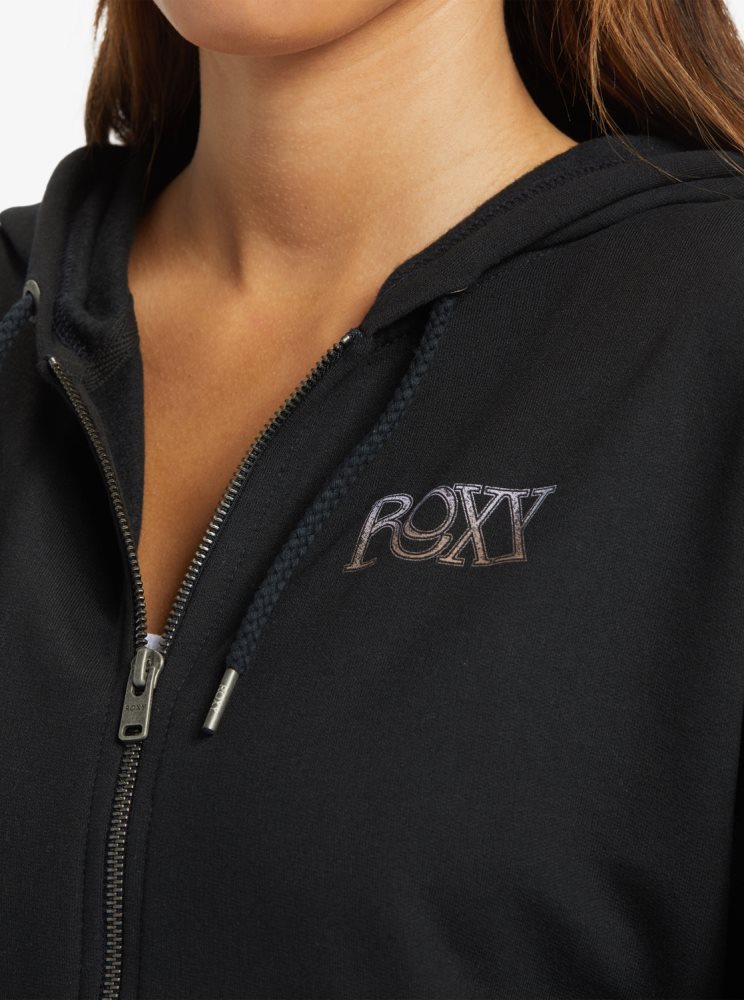 Sweat à Capuche Roxy Oversized Evening Hike B Oversize Grise Foncé Femme | SOD-28736847