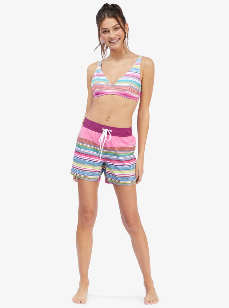 Hauts De Bikini Roxy Active Underwired Blanche Stripes Femme | MWE-70568750