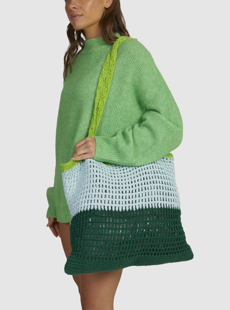 Sacs à Dos Roxy High Fi Knit Small Turquoise Femme | NNI-32089002