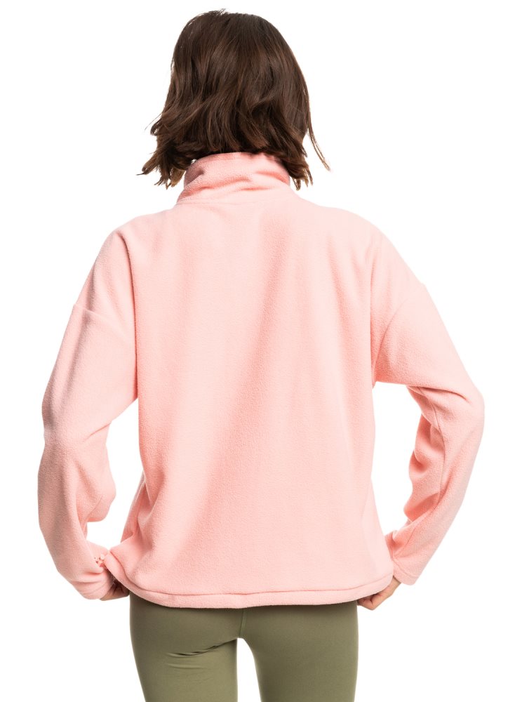 Vestes Roxy Feel It Too Half-Zip Technical Fleece Pullover Rose Femme | AJA-05255172