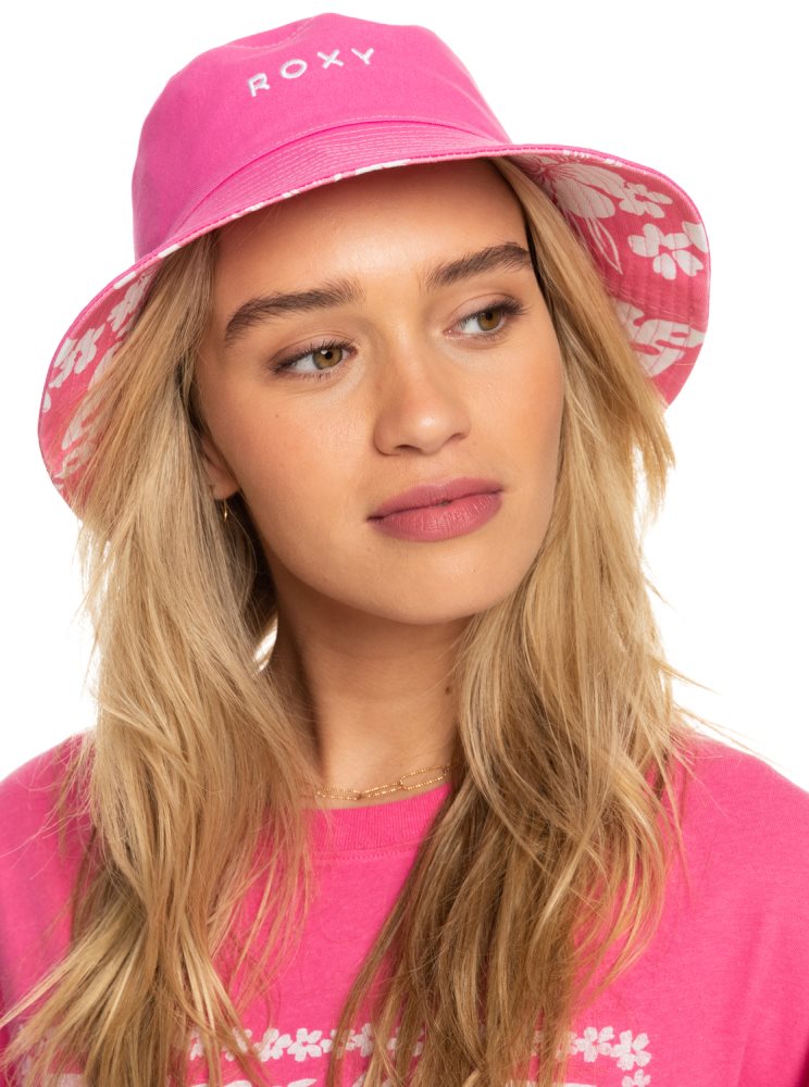 Chapeaux Roxy Jasmine Paradise Reversible Bucket Rose Femme | BJZ-51247139