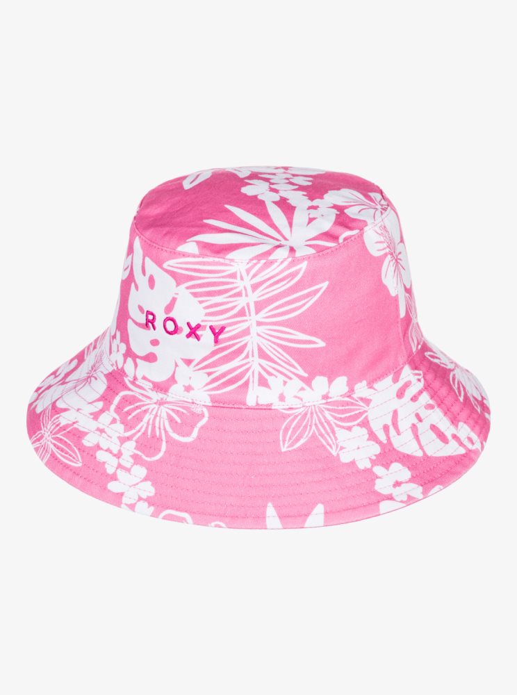 Chapeaux Roxy Jasmine Paradise Reversible Bucket Rose Femme | BJZ-51247139