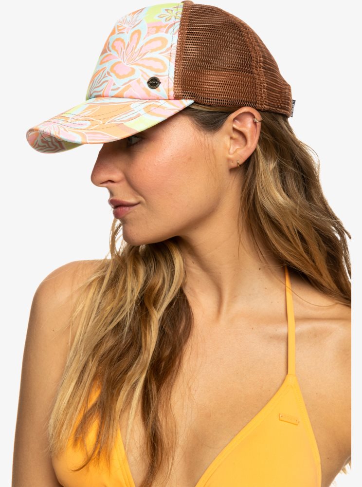 Chapeaux Roxy Beautiful Morning Trucker Orange Femme | PRH-42252406