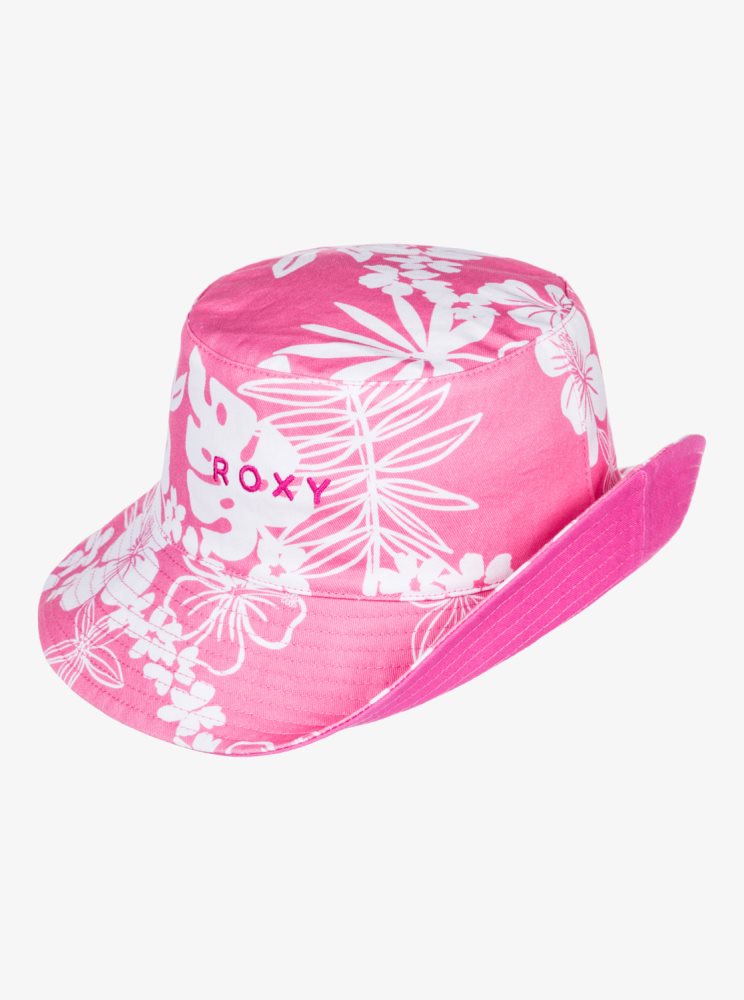 Chapeaux Roxy Jasmine Paradise Reversible Bucket Rose Femme | BJZ-51247139