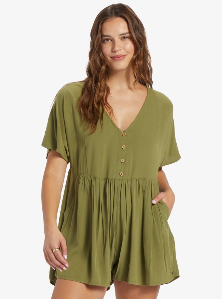 Rompers Roxy Endless Journey Easy Fit Vert Olive Vert Femme | CTX-42293770