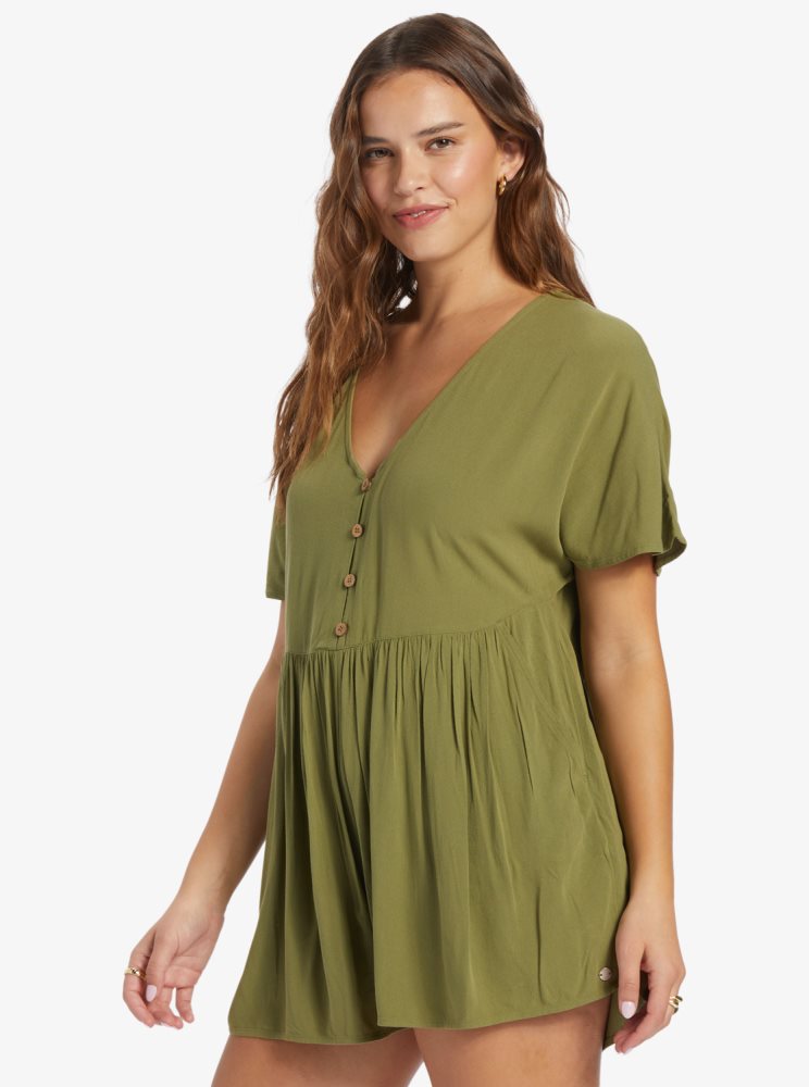 Rompers Roxy Endless Journey Easy Fit Vert Olive Vert Femme | CTX-42293770