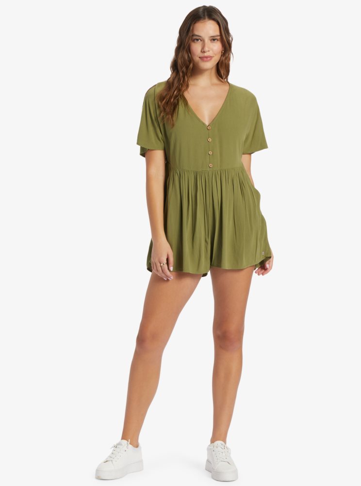 Rompers Roxy Endless Journey Easy Fit Vert Olive Vert Femme | CTX-42293770