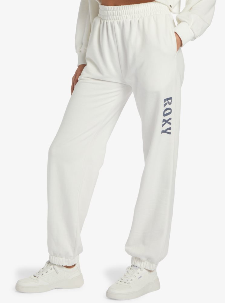 Pantalon Roxy Move On Up Baggy Piste Blanche Femme | SIH-19140481