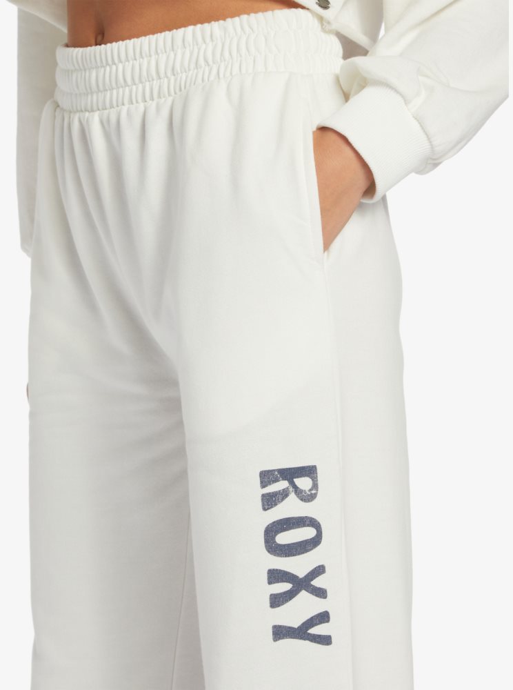 Pantalon Roxy Move On Up Baggy Piste Blanche Femme | SIH-19140481