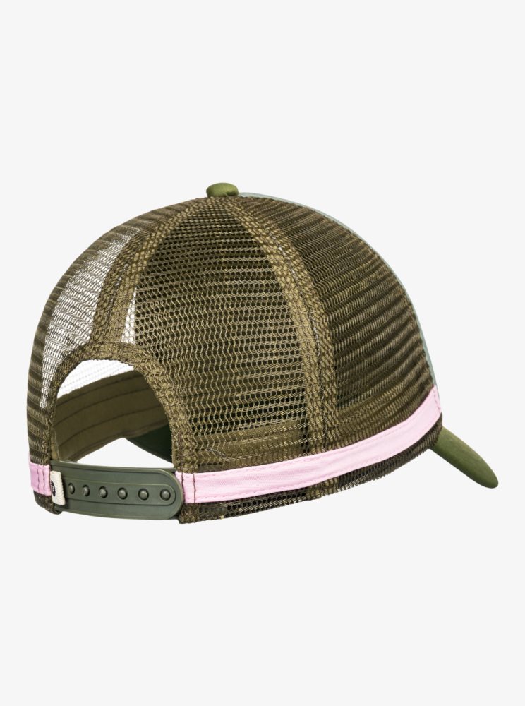 Chapeaux Roxy Dig This Trucker Vert Olive Vert Femme | BJW-25146969