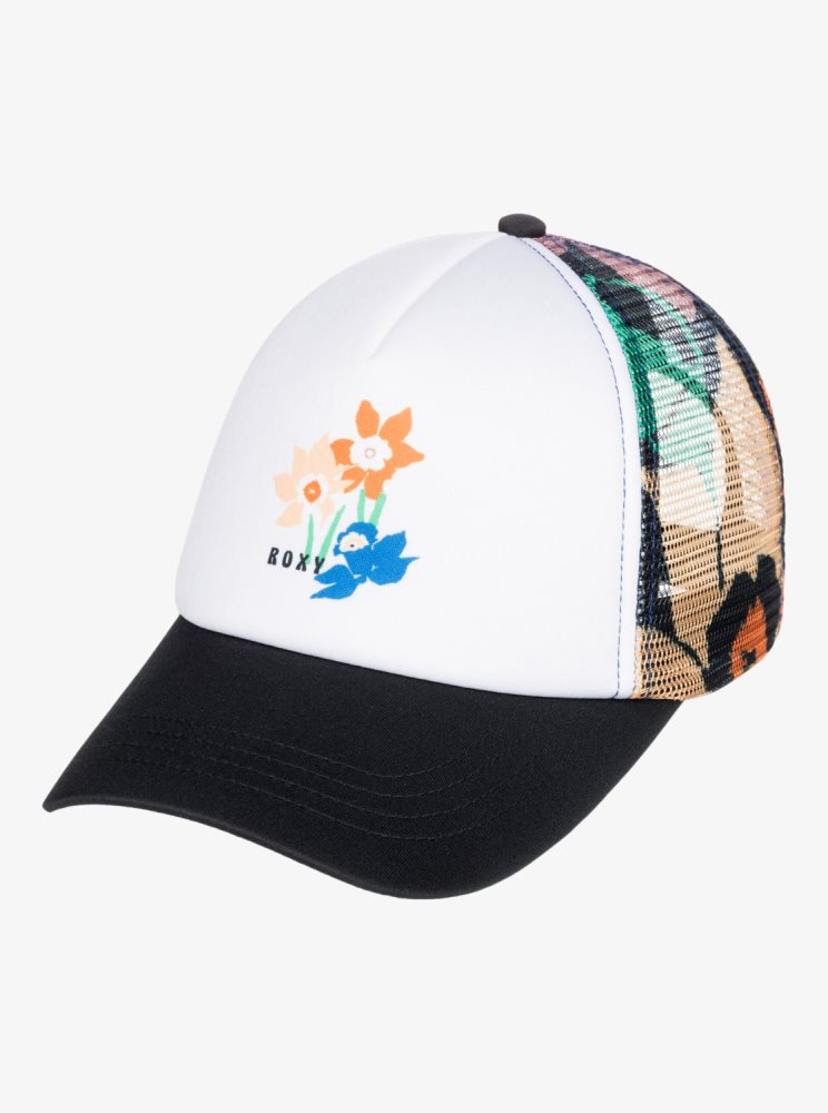 Chapeaux Roxy Donut Spain Trucker Grise Foncé Fleur Femme | WGY-76523120