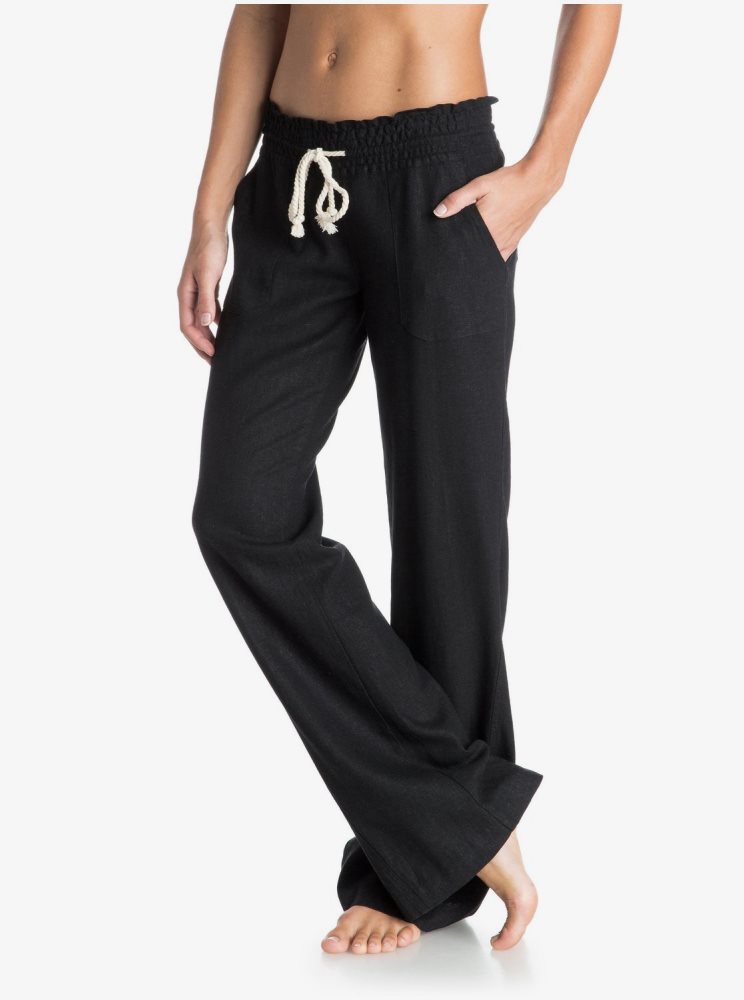 Pantalon Roxy Oceanside Flared Noir Femme | NBV-33589637