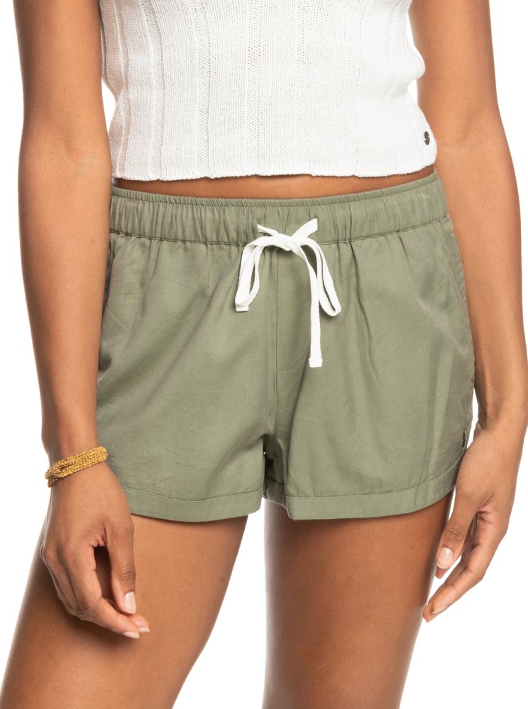 Shorts Roxy New Impossible Love Elasticized Vert Femme | UQH-80090622