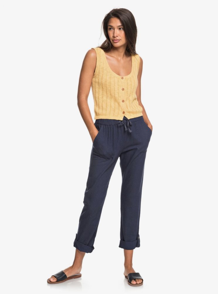 Pantalon Roxy On The Seashore Cargo Indigo Femme | EJB-27088422