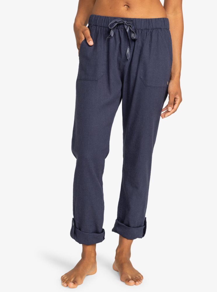 Pantalon Roxy On The Seashore Cargo Indigo Femme | EJB-27088422