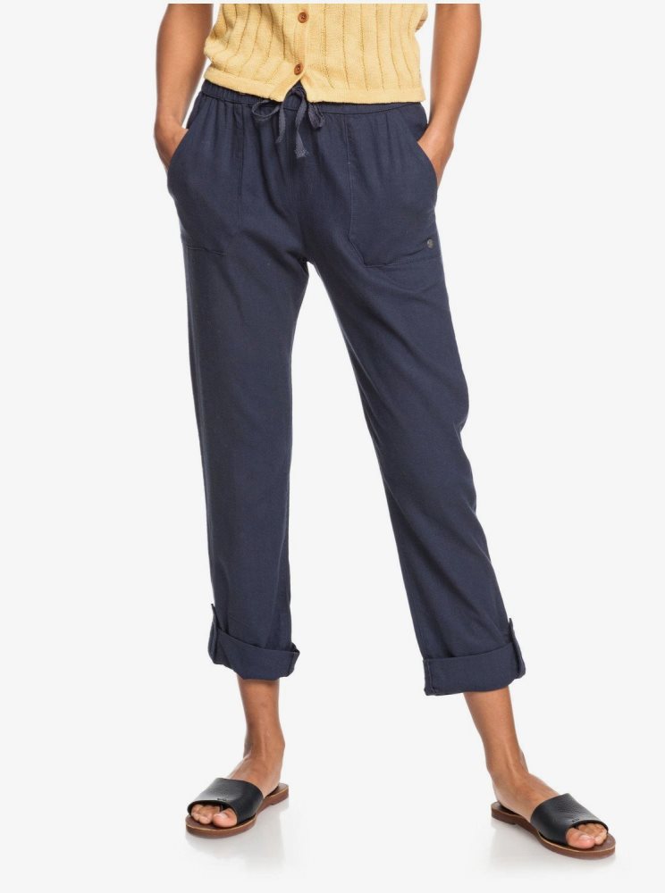 Pantalon Roxy On The Seashore Cargo Indigo Femme | EJB-27088422