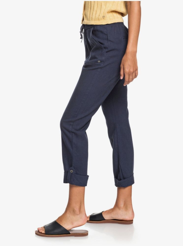 Pantalon Roxy On The Seashore Cargo Indigo Femme | EJB-27088422