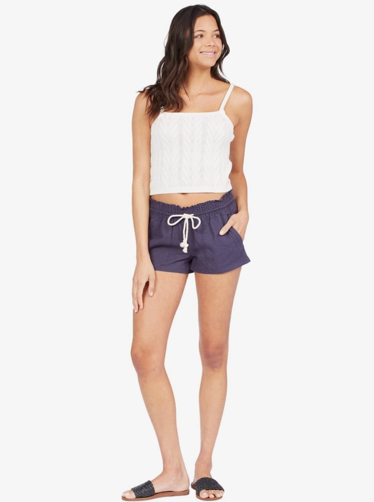 Shorts Roxy Oceanside Elasticized Indigo Femme | IVO-44081215