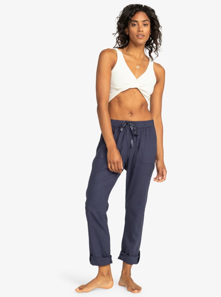 Pantalon Roxy On The Seashore Cargo Indigo Femme | EJB-27088422