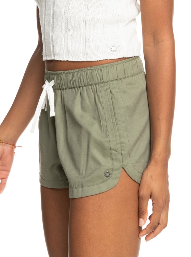 Shorts Roxy New Impossible Love Elasticized Vert Femme | UQH-80090622